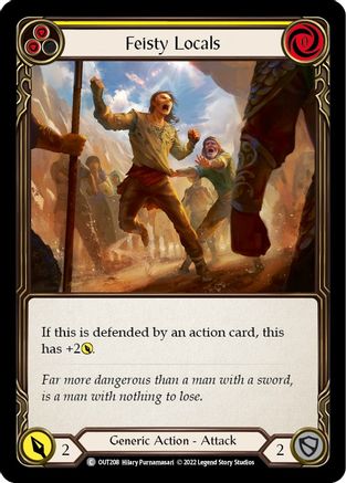 Image of Feisty Locals (Yellow) [OUT208] (Outsiders)  Rainbow Foil