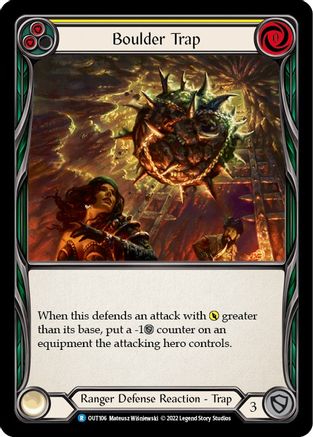 Image of Boulder Trap (Yellow) [OUT106] (Outsiders)  Rainbow Foil