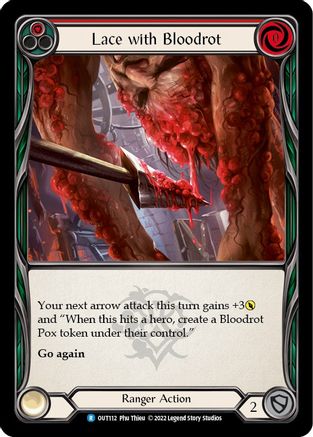 Image of Lace with Bloodrot (Red) [OUT112] (Outsiders)  Rainbow Foil