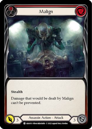 Image of Malign (Red) [ARA010] (Outsiders Arakni Blitz Deck)