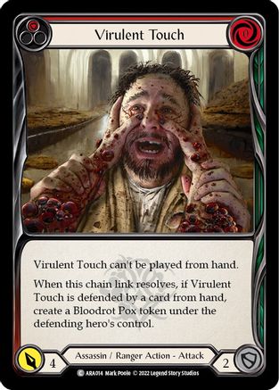 Image of Virulent Touch (Red) [ARA014] (Outsiders Arakni Blitz Deck)