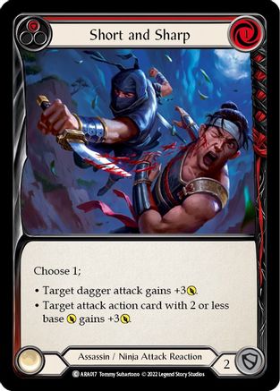Image of Short and Sharp (Red) [ARA017] (Outsiders Arakni Blitz Deck)
