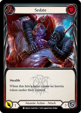Image of Sedate (Blue) [ARA024] (Outsiders Arakni Blitz Deck)