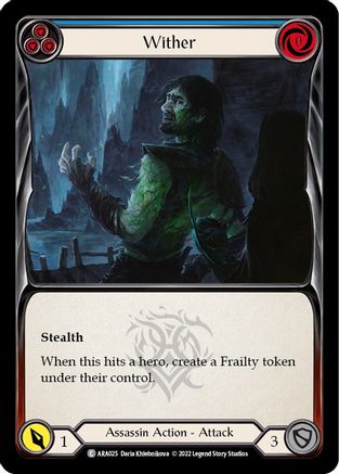 Image of Wither (Blue) [ARA025] (Outsiders Arakni Blitz Deck)