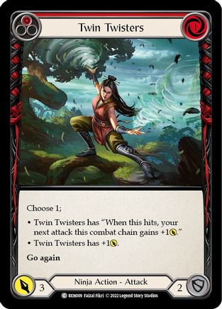 Image of Twin Twisters (Red) [BEN009] (Outsiders Benji Blitz Deck)