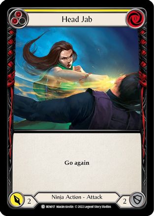 Image of Head Jab (Yellow) [BEN017] (Outsiders Benji Blitz Deck)