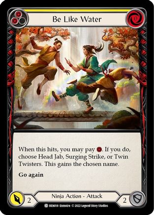 Image of Be Like Water (Yellow) [BEN018] (Outsiders Benji Blitz Deck)