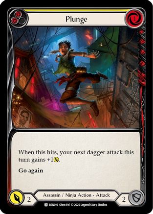 Image of Plunge (Yellow) [BEN019] (Outsiders Benji Blitz Deck)