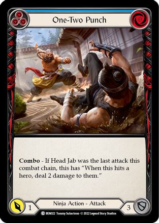 Image of One-Two Punch (Blue) [BEN022] (Outsiders Benji Blitz Deck)