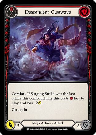 Image of Descendent Gustwave (Red) [KAT008] (Outsiders Katsu Blitz Deck)