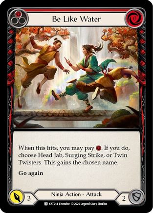 Image of Be Like Water (Red) [KAT014] (Outsiders Katsu Blitz Deck)