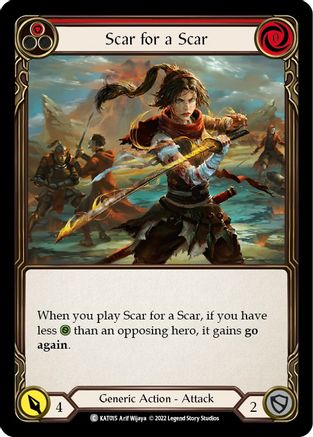 Image of Scar for a Scar (Red) [KAT015] (Outsiders Katsu Blitz Deck)