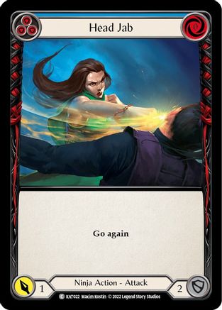 Image of Head Jab (Blue) [KAT022] (Outsiders Katsu Blitz Deck)
