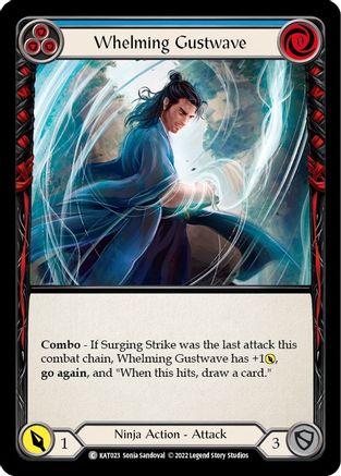 Image of Whelming Gustwave (Blue) [KAT023] (Outsiders Katsu Blitz Deck)