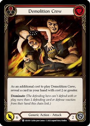 Image of Demolition Crew (Red) [UZU010] (Outsiders Uzuri Blitz Deck)