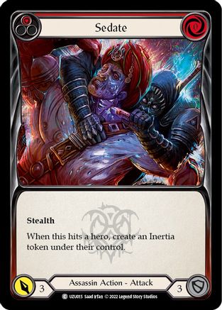 Image of Sedate (Red) [UZU015] (Outsiders Uzuri Blitz Deck)