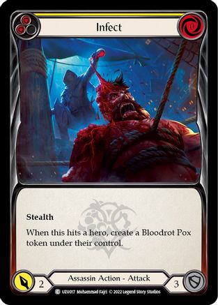 Image of Infect (Yellow) [UZU017] (Outsiders Uzuri Blitz Deck)