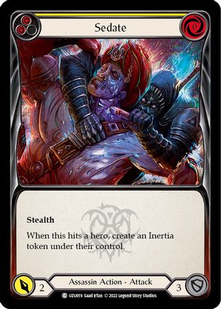Image of Sedate (Yellow) [UZU019] (Outsiders Uzuri Blitz Deck)