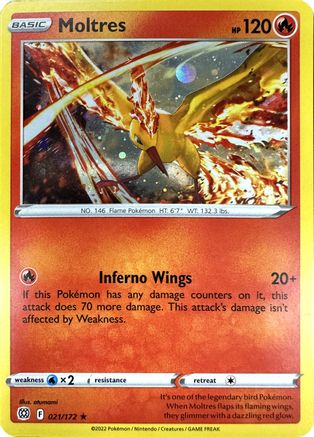 Image of Moltres (021/172) (Cosmos Holo) [Sword & Shield: Brilliant Stars]