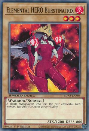 Image of Elemental HERO Burstinatrix [SGX3-ENA03] Common