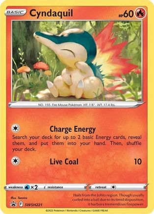 Image of Cyndaquil (SWSH221) (Cosmos Holo) [Sword & Shield: Black Star Promos]
