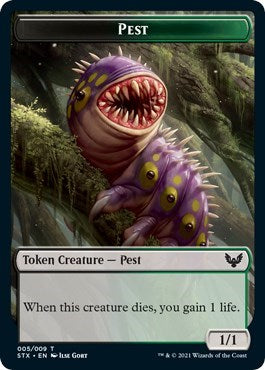 Image of Elemental // Pest Double-Sided Token [Strixhaven: School of Mages Tokens]
