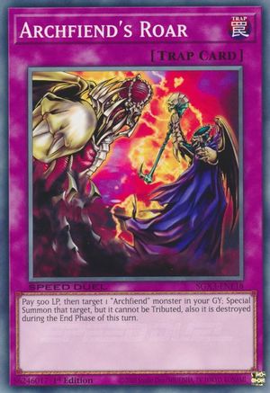 Image of Archfiend's Roar [SGX3-ENE18] Common