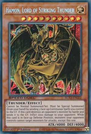 Image of Hamon, Lord of Striking Thunder [SGX3-ENG02] Secret Rare