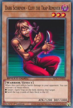 Image of Dark Scorpion - Cliff the Trap Remover [SGX3-ENI02] Common