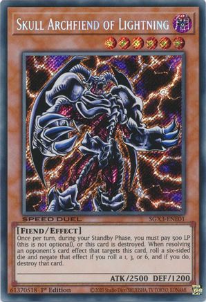Image of Skull Archfiend of Lightning [SGX3-ENE01] Secret Rare