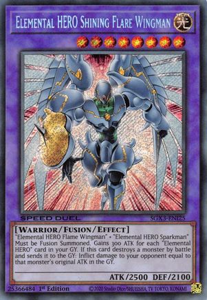 Image of Elemental HERO Shining Flare Wingman [SGX3-ENI25] Secret Rare