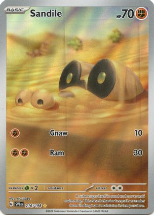 Image of Sandile (216/198) [Scarlet & Violet: Base Set]