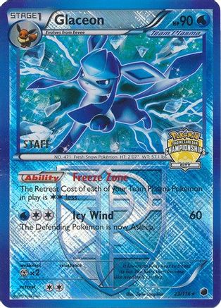 Image of Glaceon (023/116) (City Championships) (Staff) [League & Championship Cards]