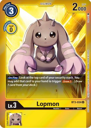 Image of Lopmon [BT3-034] (Event Pack 4) [Release Special Booster Promos]