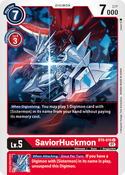 Image of SaviorHuckmon [BT6-015] [Double Diamond]