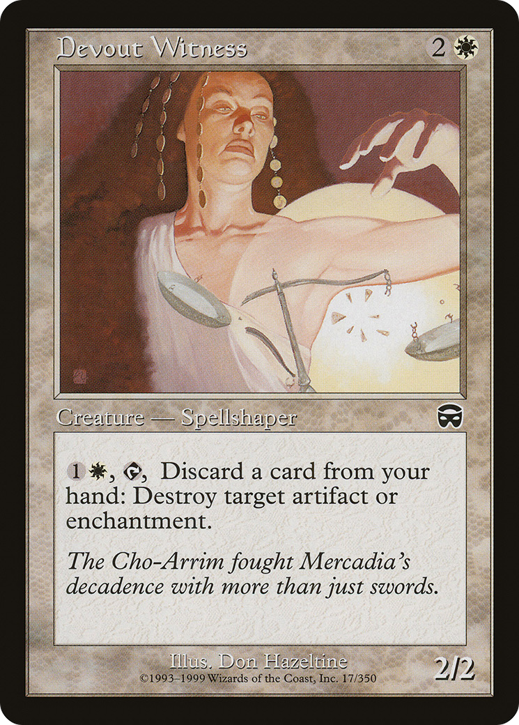Image of Devout Witness [Mercadian Masques]