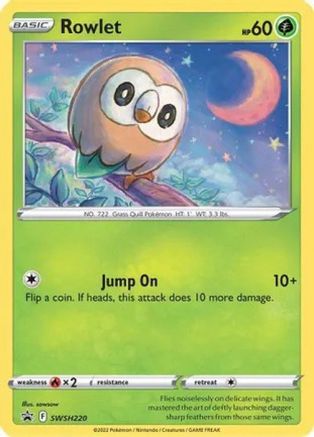 Image of Rowlet (SWSH220) (Cosmos Holo) [Sword & Shield: Black Star Promos]