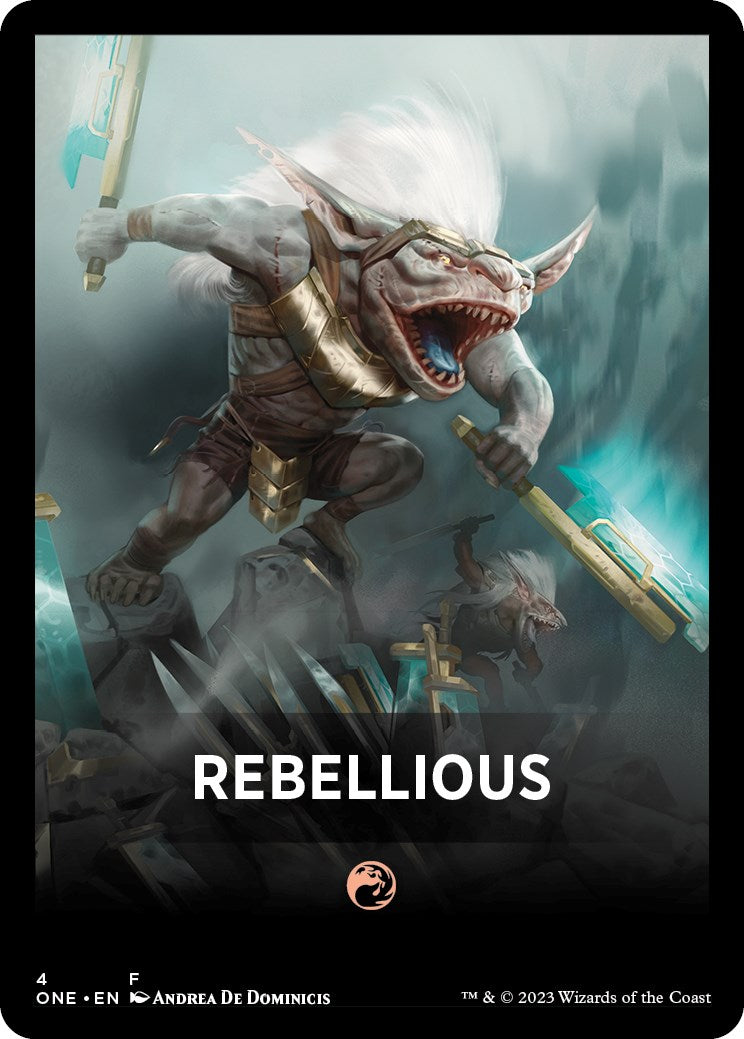Image of Rebellious Theme Card [Phyrexia: All Will Be One Tokens]