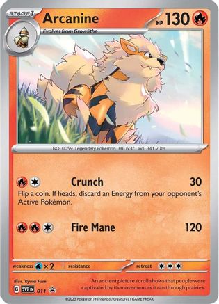 Image of Arcanine (011) [Scarlet & Violet: Black Star Promos]