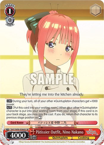 Image of Patissier Outfit, Nino Nakano (5HY/W90-E066S SR) [The Quintessential Quintuplets 2]