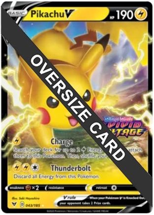 Image of Pikachu V (043/185) (Vivid Voltage Stamp) [Sword & Shield: Vivid Voltage]