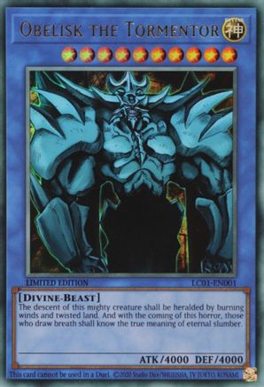 Image of Obelisk the Tormentor (25th Anniversary) [LC01-EN001] Ultra Rare