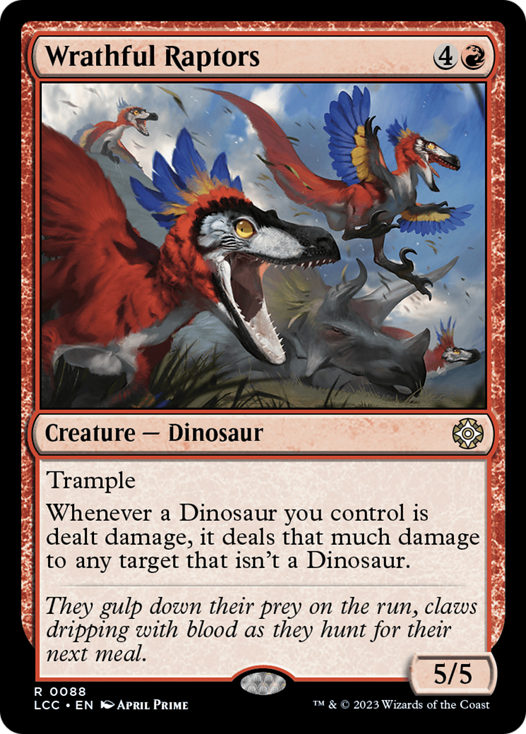 Image of Wrathful Raptors [The Lost Caverns of Ixalan Commander]