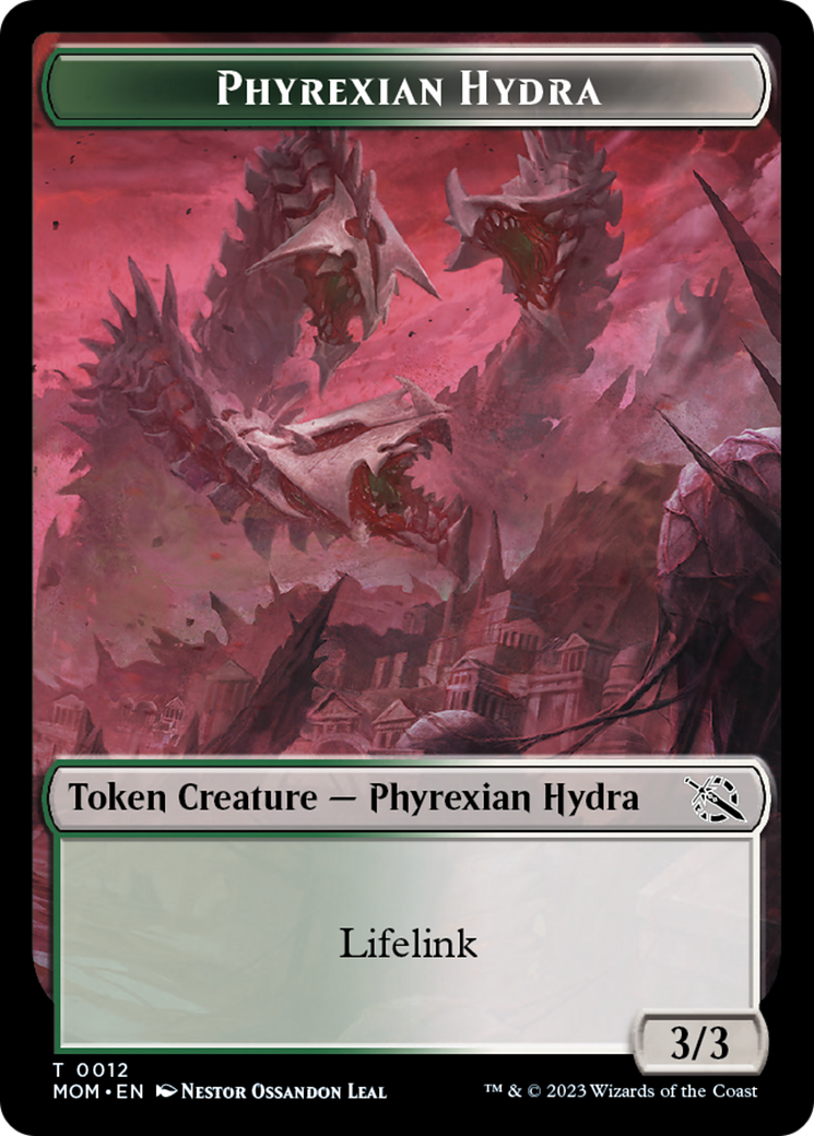 Image of Elemental (2) // Phyrexian Hydra (12) Double-Sided Token [March of the Machine Tokens]