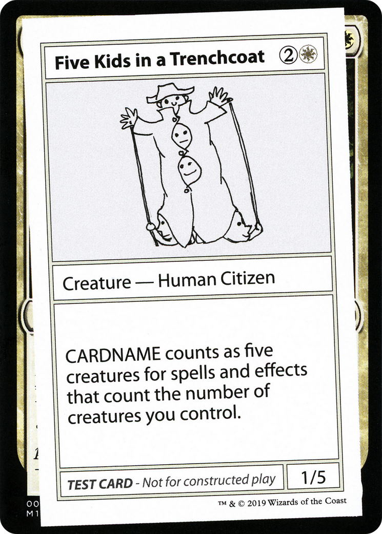Image of Five Kids in a Trenchcoat (2021 Edition) [Mystery Booster Playtest Cards]