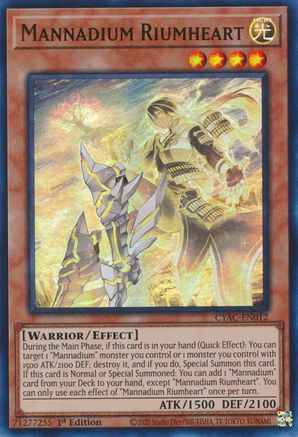 Image of Mannadium Riumheart [CYAC-EN012] Ultra Rare