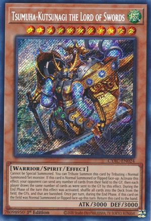 Image of Tsumuha-Kutsunagi the Lord of Swords [CYAC-EN024] Secret Rare