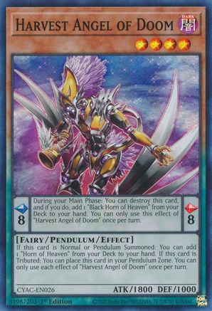 Image of Harvest Angel of Doom [CYAC-EN026] Super Rare