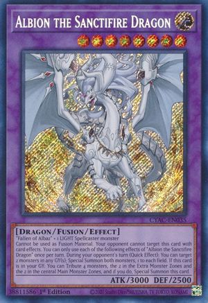 Image of Albion the Sanctifire Dragon [CYAC-EN035] Secret Rare