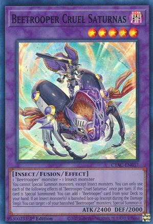 Image of Beetrooper Cruel Saturnas [CYAC-EN037] Super Rare
